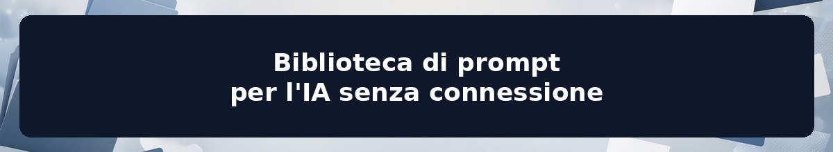 Biblioteca di prompt per l'IA senza connessione